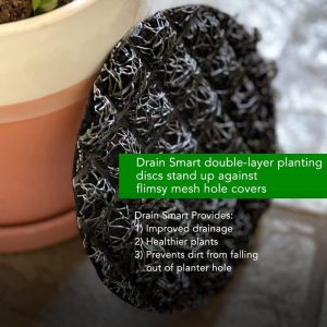Drain Smart 6” 5-Pack 3D Mesh Drainage Discs – Perfect for Indoor/Outdoor Potted Plants | Container Gardening | Plant Pot Liner Minimize Root Rot | Made in The USA