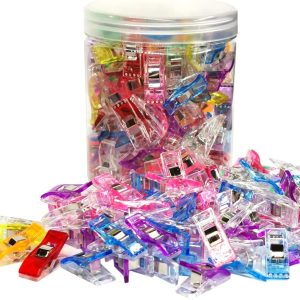 Otylzto Sewing Clips, 120 Pcs with Plastic Box, Premium Quilting Clips for Supplies Crafting Tools, Assorted Colors