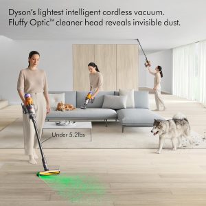 Dyson V12 Detect Slim Cordless Stick Vacuum, Yellow/Nickel