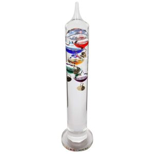 Solite Galileo 14 inch Glass Thermometer with 5 Multi Colored Spheres in Fahrenheit and with Gold Tags