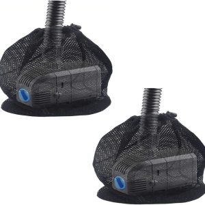 Votono 2 Pack Pool Pump Filter Bag Pump Barrier Bag 12.2″x 15.9″ Black with Drawstring Mesh for Pond Biological Filters