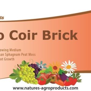 Nature’s Premium Organic Coco Coir 1 Pound Brick, Garden Soil, Reptile Bedding, Hydroponics, Growing Medium, Aquaponics, Soil Amendment
