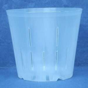 coMarket 5 Inch Diameter Round Clear Plastic Pot for Orchids – Quantity 2