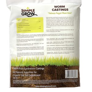 Worm Castings – Pure, Organic Fertilizer and Soil Supplement – 5 Pound Bag – Natural Soil Enhancer for Gardens, House Plants, Flowers, and Lawns – Odor Free