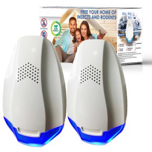 RUNADI 2-Pack Ultrasonic Pest Repeller: Mosquito, Spider, and Mouse Defense System